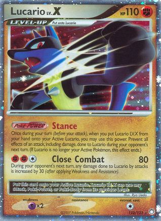 Lucario LV.X (122/123) - Mysterious Treasures Holofoil - Ultra Rare