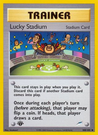 Lucky Stadium 100/105 - Neo Destiny 1st Edition - Uncommon