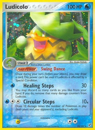 Ludicolo 010/107 - Deoxys Holofoil - Holo Rare
