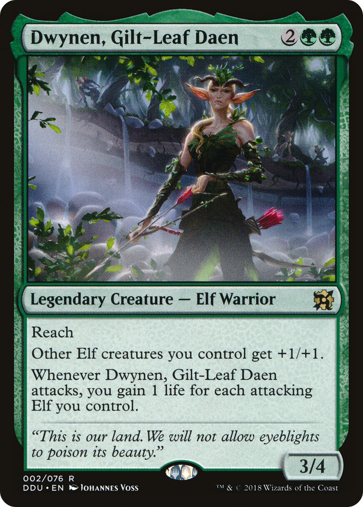 Dwynen, Gilt-Leaf Daen (DDU-002) - Duel Decks: Elves vs. Inventors