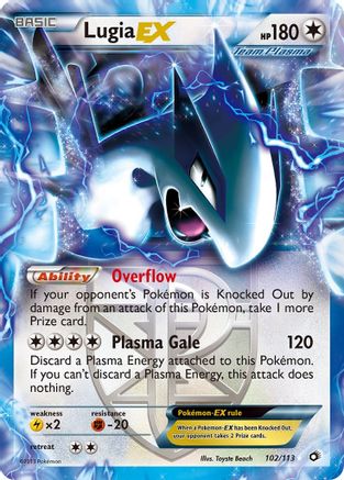 Lugia EX (Team Plasma) (102/113) - Legendary Treasures Holofoil - Ultra Rare