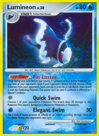 Lumineon (4/100) - Stormfront Holofoil - Holo Rare