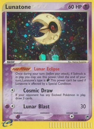 Lunatone 008 - Sandstorm Reverse Holofoil - Holo Rare
