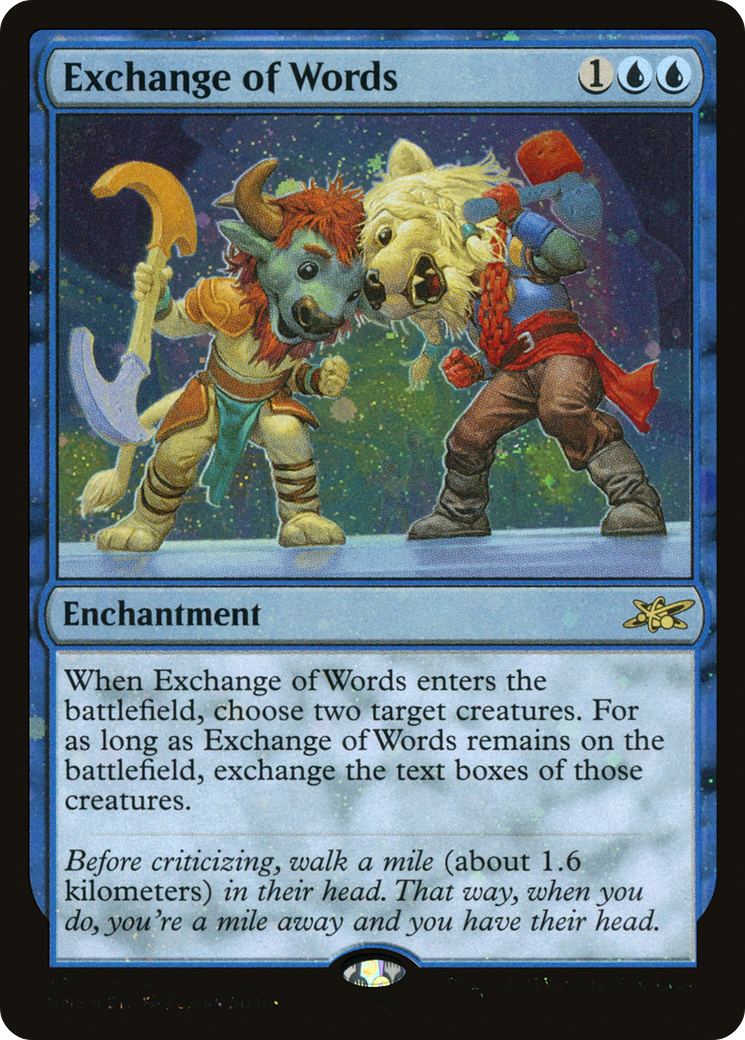 Exchange of Words (UNF-331) - Unfinity Foil