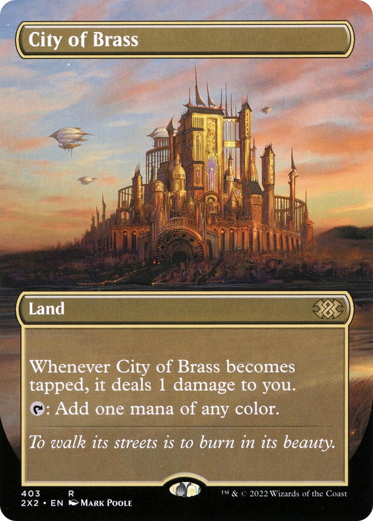 City of Brass  (Borderless)(2X2-403) - Double Masters 2022
