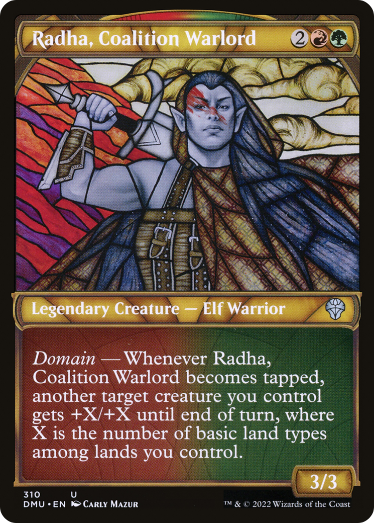 Radha, Coalition Warlord (DMU-310) - Dominaria United: (Showcase) Foil