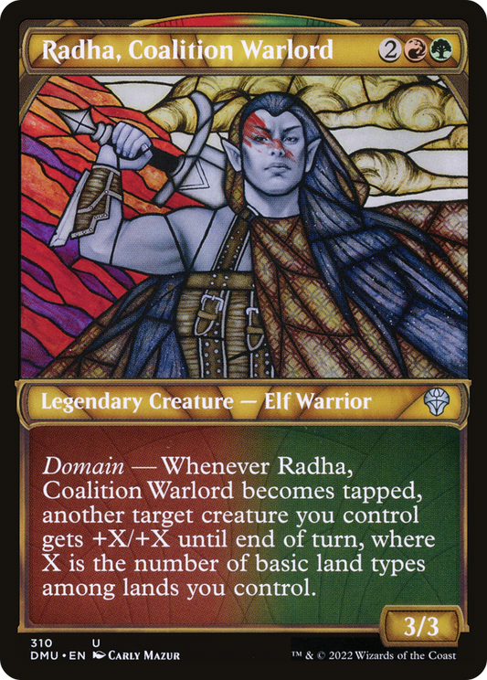 Radha, Coalition Warlord (DMU-310) - Dominaria United: (Showcase) Foil