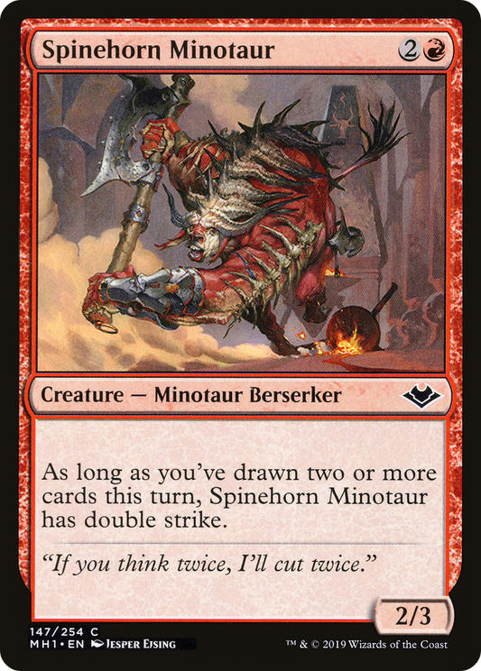 Spinehorn Minotaur (MH1-147) - Modern Horizons Foil