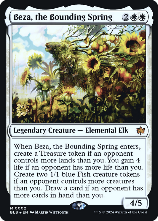 Beza, the Bounding Spring (PRE-002) - Bloomburrow Promos Foil