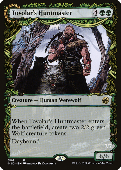 Tovolar's Huntmaster // Tovolar's Packleader (MID-306) - Innistrad: Midnight Hunt: (Showcase, Double Faced Transform)