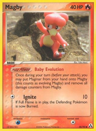 Magby 058/92 - Legend Maker Reverse Holofoil - Common