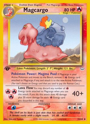 Magcargo 033/064 - Neo Revelation 1st Edition - Uncommon