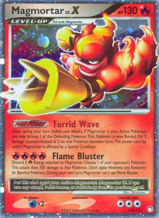 Magmortar Lv.X (123/123) - Mysterious Treasures Holofoil - Ultra Rare