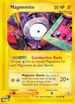 Magnemite (91) 091/147 - Aquapolis Normal - Common