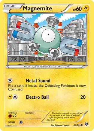 Magnemite (42/135) - Plasma Storm Reverse Holofoil - Common