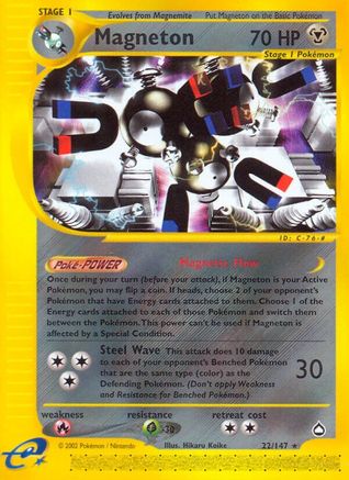 Magneton 022 - Aquapolis Reverse Holofoil - Rare