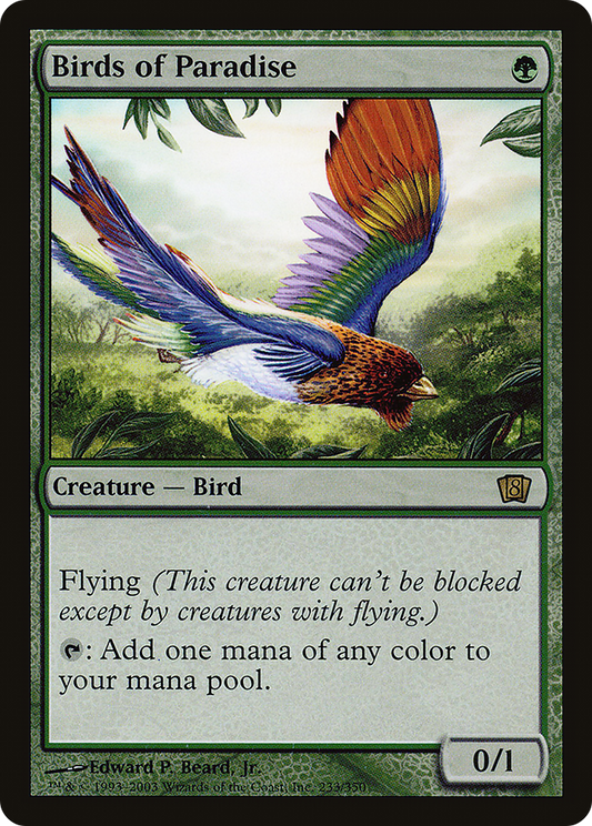 Birds of Paradise (8ED-233★) - Eighth Edition Foil