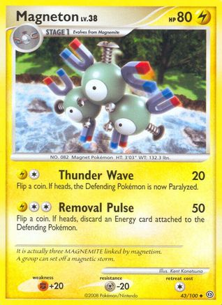 Magneton (43/100) - Stormfront Reverse Holofoil - Uncommon