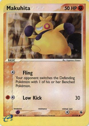 Makuhita 057/109 - Ruby and Sapphire Reverse Holofoil - Common
