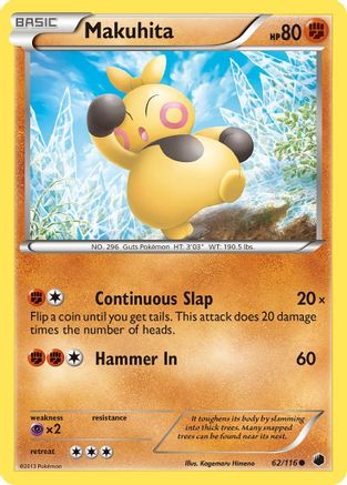 Makuhita (62/116) - Plasma Freeze Reverse Holofoil - Common