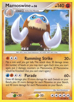 Mamoswine (21/100) - Stormfront Reverse Holofoil - Rare