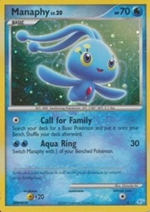 Manaphy (4/12) - DP Trainer Kit Manaphy & Lucario Holofoil - Common