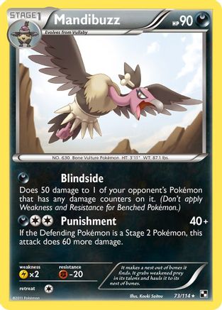 Mandibuzz 073 - Black and White Normal - Rare