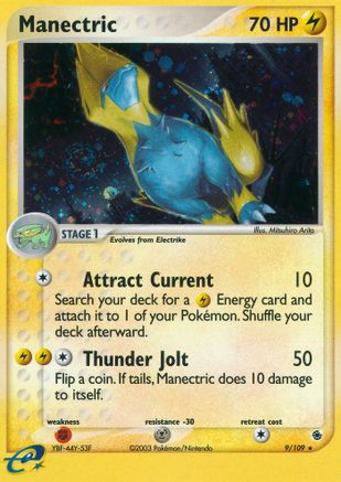 Manectric 009/109 - Ruby and Sapphire Reverse Holofoil - Holo Rare