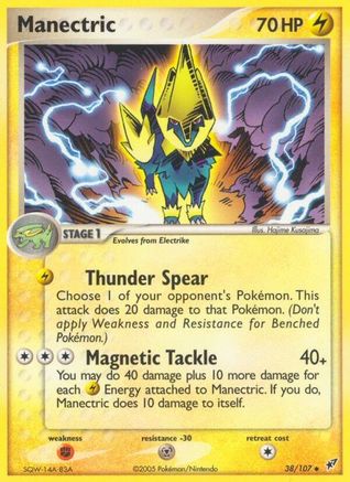 Manectric 038/107 - Deoxys Reverse Holofoil - Uncommon