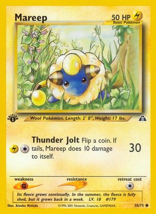 Mareep 58/75 - Neo Discovery 1st Edition