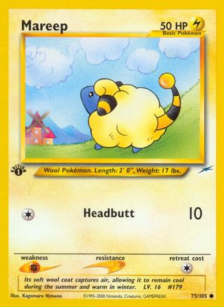 Mareep 075/105 - Neo Destiny 1st Edition - Common