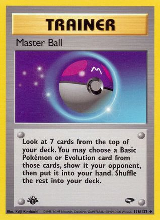 Master Ball 116/132 - Gym Challenge 1st Edition