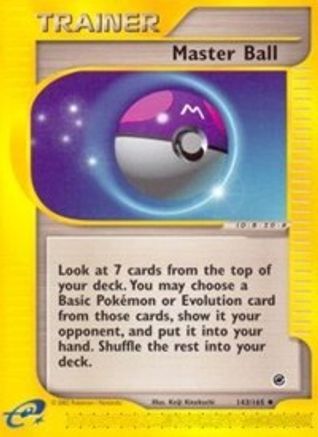 Master Ball 143/165 - Expedition Reverse Holofoil - Uncommon