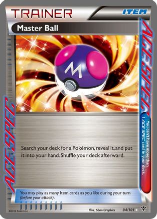 Master Ball (94/101) - Plasma Blast Holofoil - Rare Ace