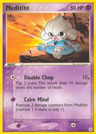 Meditite 65/101 - Hidden Legends Reverse Holofoil