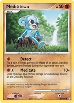 Meditite (89/130) - Diamond and Pearl Reverse Holofoil - Common