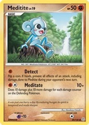 Meditite - 089/130 - Diamond and Pearl Reverse Holofoil