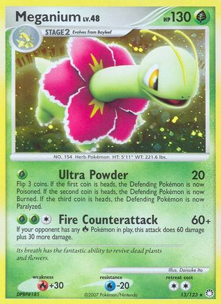 Meganium (13/123) - Mysterious Treasures Holofoil - Holo Rare