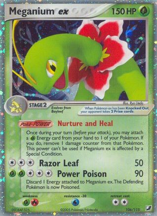 Meganium ex 106/115 - Unseen Forces Holofoil