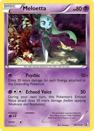 Meloetta (78/113) - Legendary Treasures Reverse Holofoil - Holo Rare