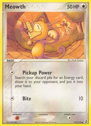 Meowth 77/113 - Delta Species Reverse Holofoil