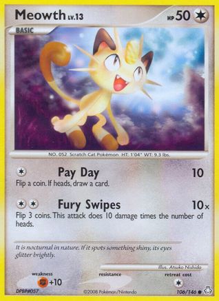 Meowth (106/146) - Legends Awakened  - Common