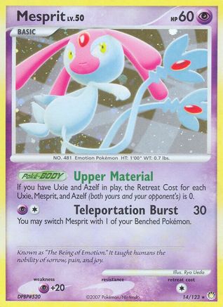 Mesprit (14/123) - Mysterious Treasures Holofoil - Holo Rare