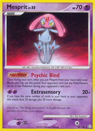 Mesprit (34/146) - Legends Awakened Reverse Holofoil - Rare