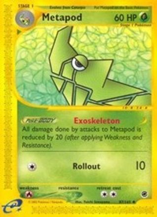 Metapod 87/165 - Expedition Base Set Reverse Holofoil