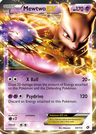 Mewtwo-EX 54/113 - Legendary Treasures Holofoil