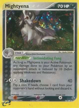 Mightyena 010/109 - Ruby and Sapphire Holofoil - Holo Rare