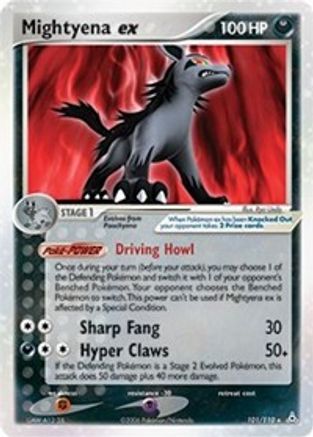 Mightyena ex 101 - Holon Phantoms Holofoil - Ultra Rare