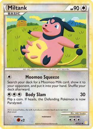Miltank 047/123 - HeartGold SoulSilver Reverse Holofoil - Uncommon