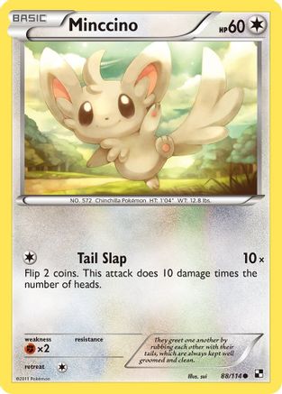 Minccino 088/114 - Black and White Normal - Common